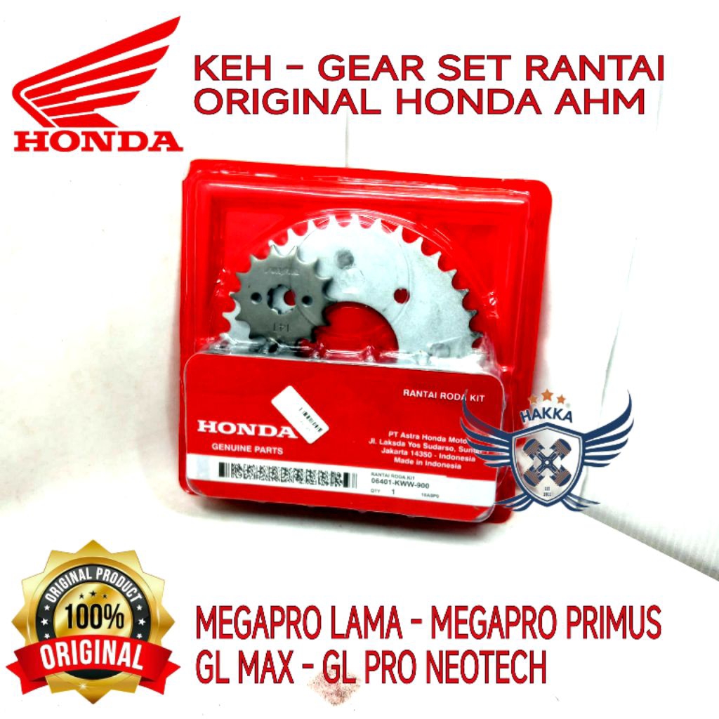 Jual KEH ORIGINAL GEAR SET RANTAI HONDA MEGAPRO LAMA, GEAR SET RANTAI ...