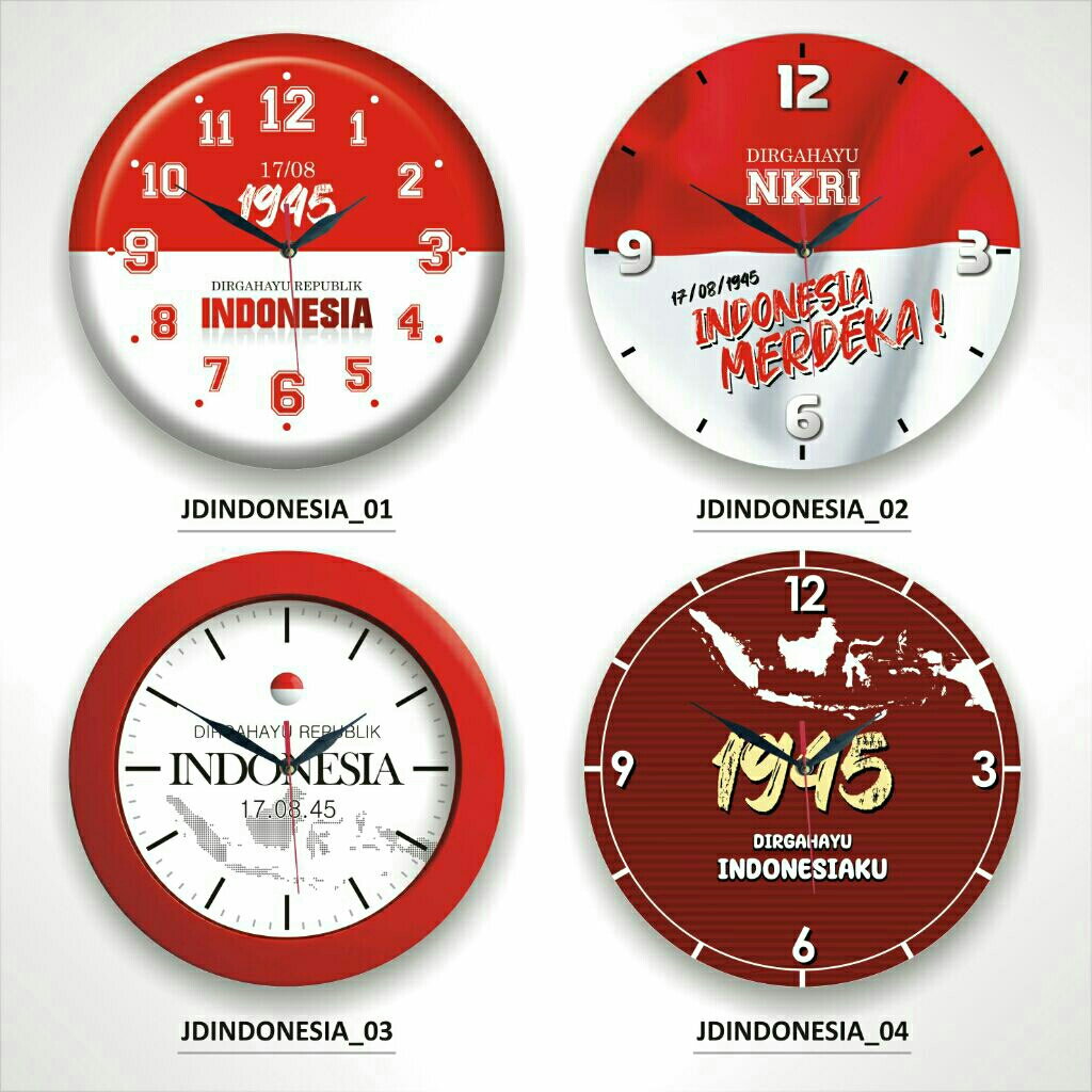 Jual JAM DINDING JAM MEJA DIRGAHAYU INDONESIA / BENDERA INDONESIA ...