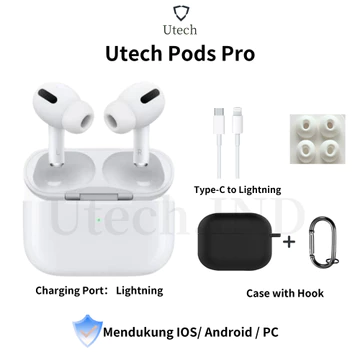 Utech Pods Gen4 TWS Bluetooth 5.3 Earphone Bluetooth With Microphone HiFi Stereo Bass Earbuds