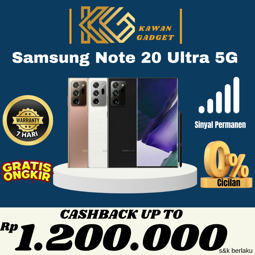 Samsung Galaxy Note 20 Ultra 5G SEIN 12/512GB 12/256GB 4G 8/256GB Second  Fullset Original Indo