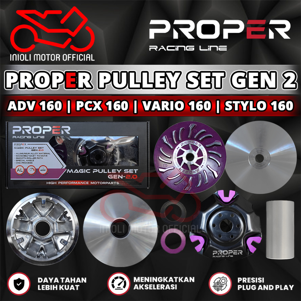 Jual PULLEY SET PULLY RUMAH ROLLER PROPER RACING LINE ADV 160 PCX 160 ...