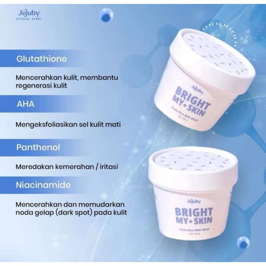 Jual Jejuby Bright My+ Skin Gluta Rice Clay Mask/ masker scrub pencerah ...