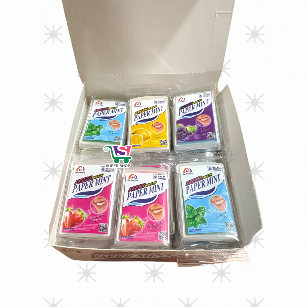 Jual Paper Mint Fresh Breath Permen Kertas Tipis Viral BOX (isi 30 pcs ...