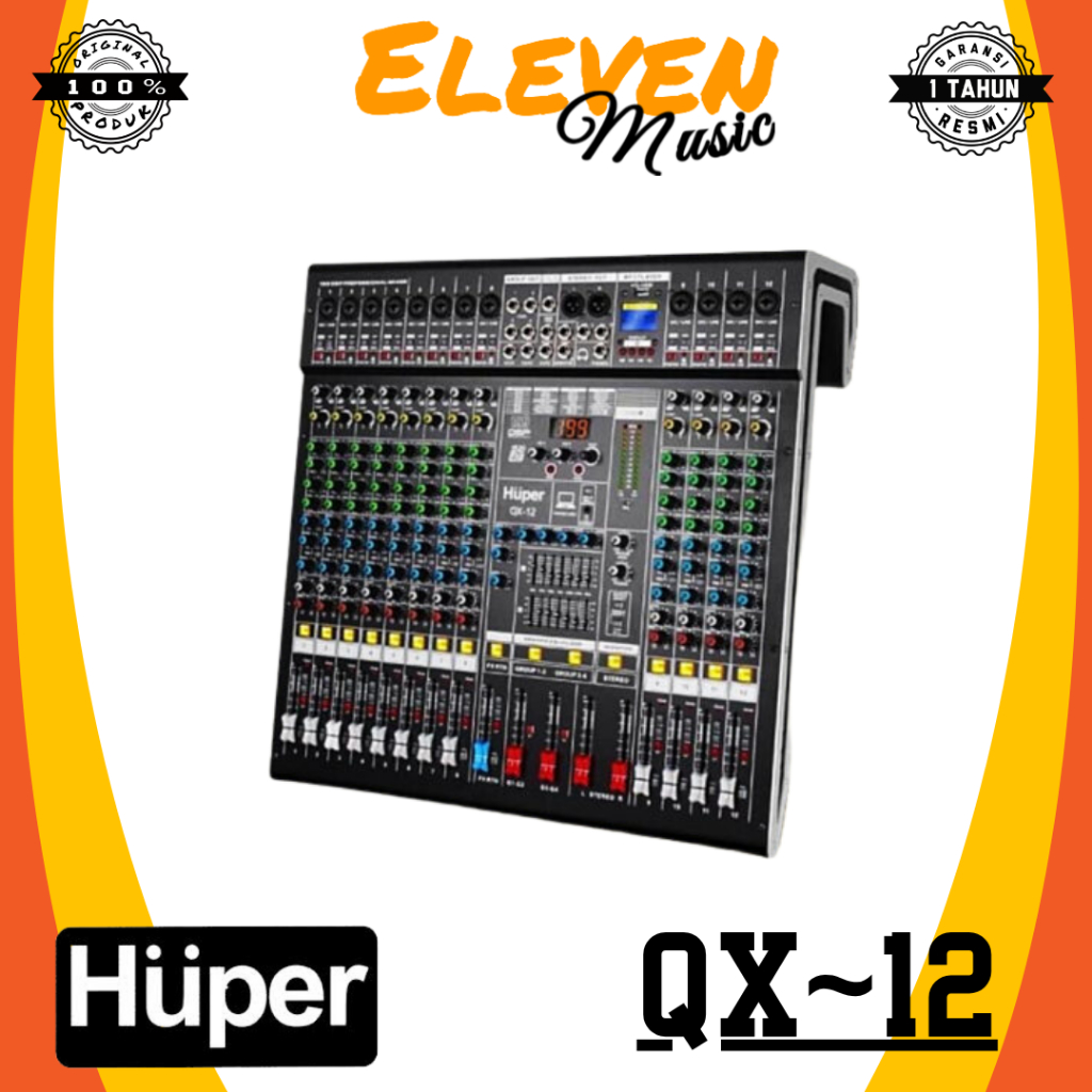 Jual Huper QX12 12-Channel Mixer Audio with Bluetooth Original | Shopee ...