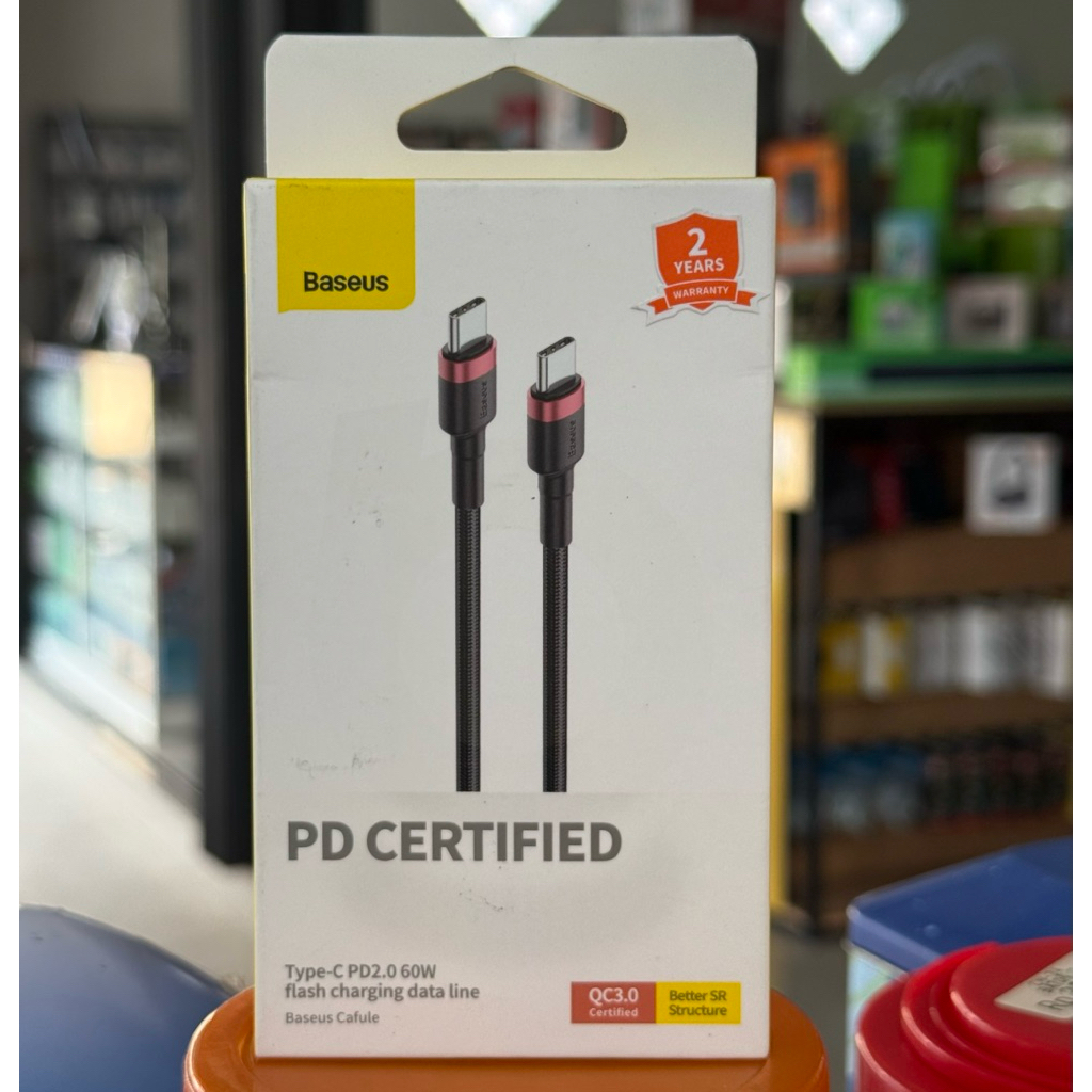 Jual Kabel Data Baseus Cafule Type-C to USB C Cable PD2.0 60W Fast ...