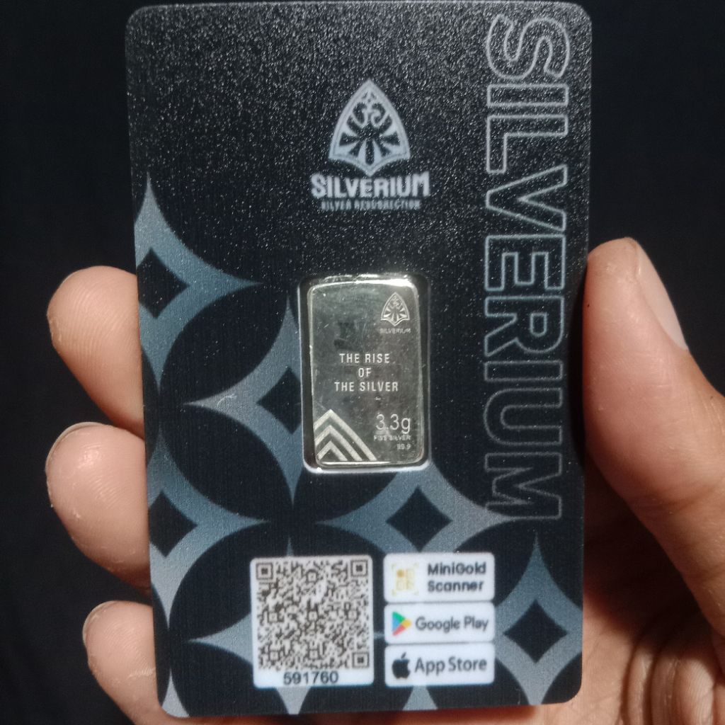 Jual Silverium 9.9 gram & 3.3 gram (perak batangan) kadar 999,9% ...