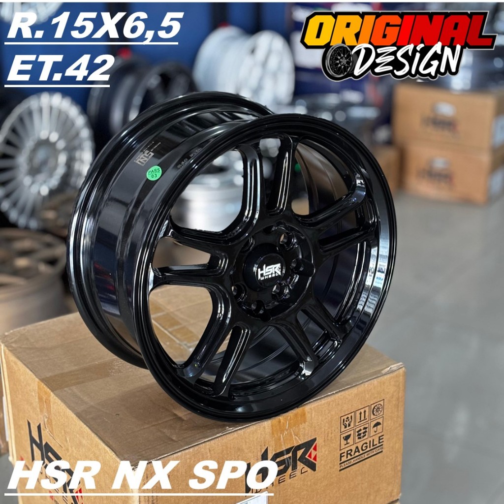 Jual 4 Pcs Velg Racing Ring 15 HSR NX SPO R15 Warna Hitam Lubang 4 ...