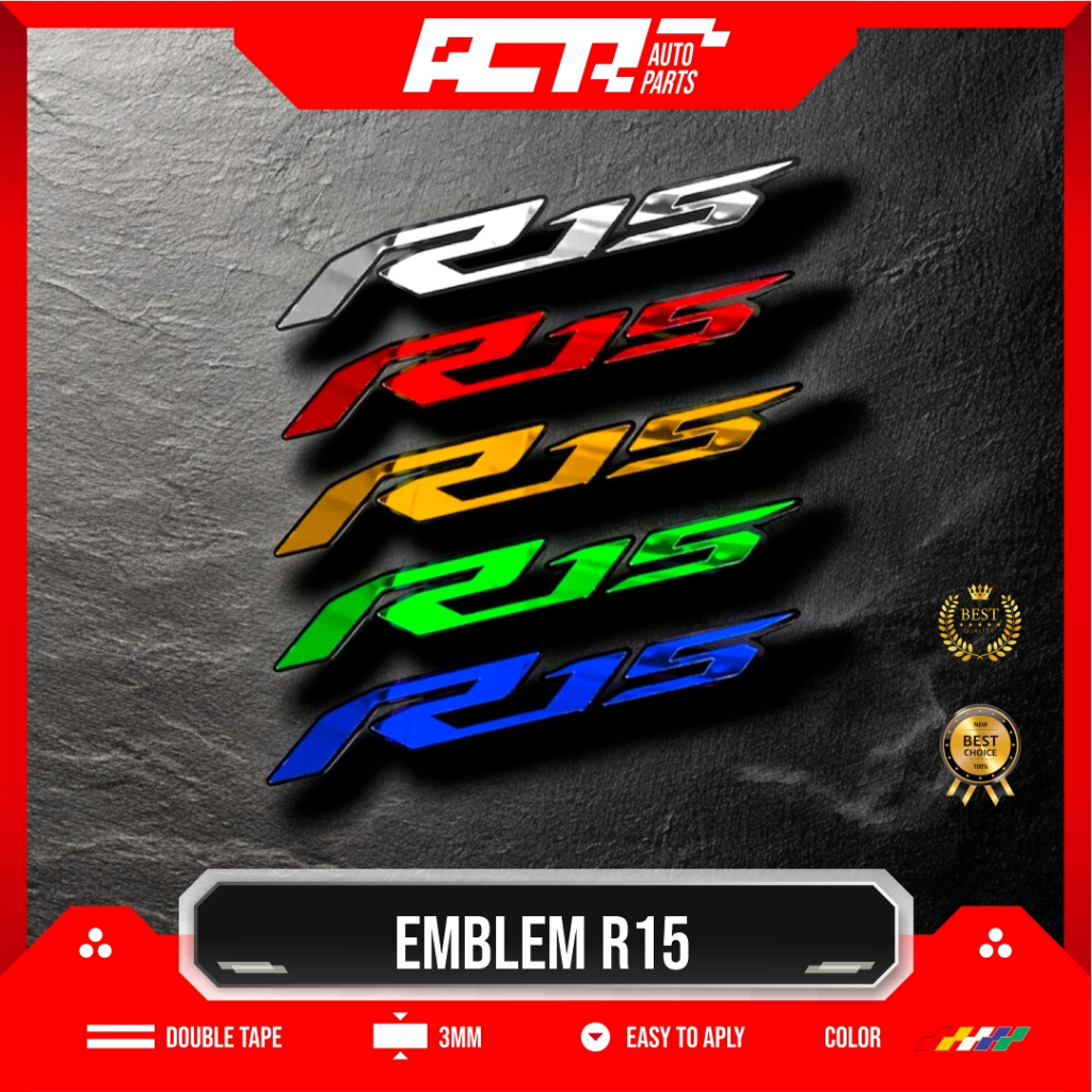 Jual Emblem R15 Deluxe Akrilik 3D Timbul Logo For Motor Akrilik ...