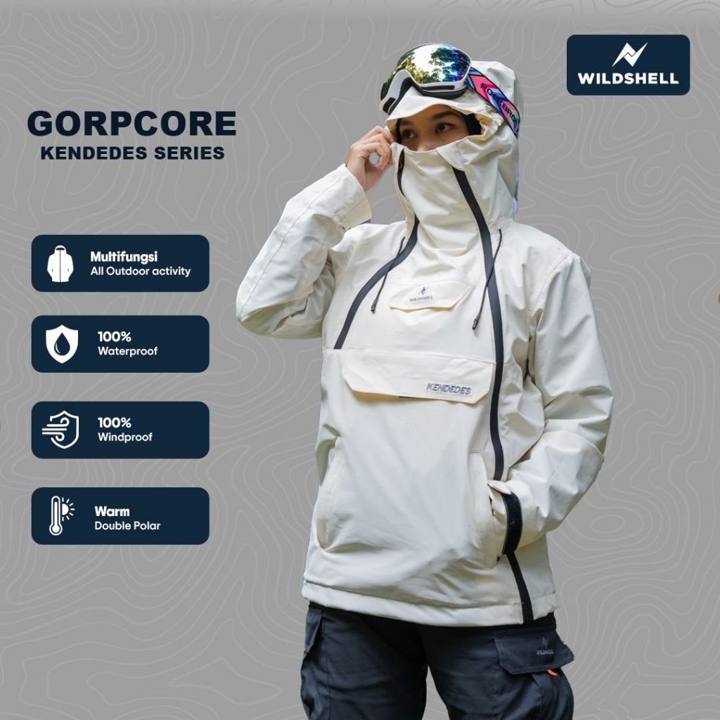WILDSHELL Jaket Gunung Gorpcore Kendedes for Women Series 100% Waterproof