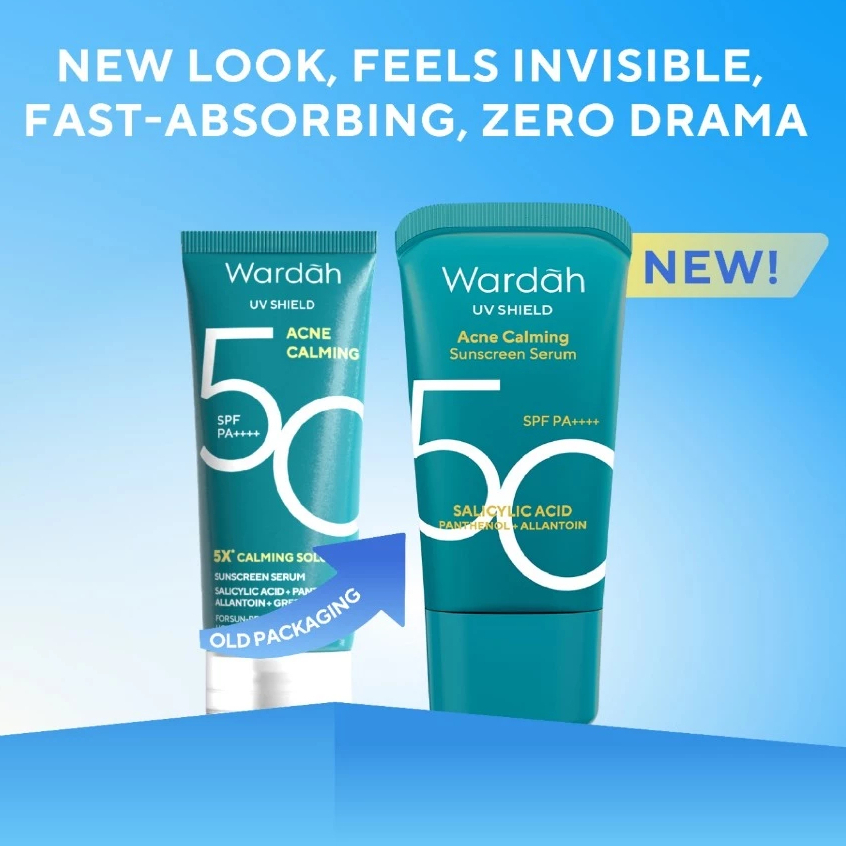 Wardah Uv Shield Acne Calming Sunscreen Spf50 | Spf35 Pa++++ Merah Jingga Offici - foto 2