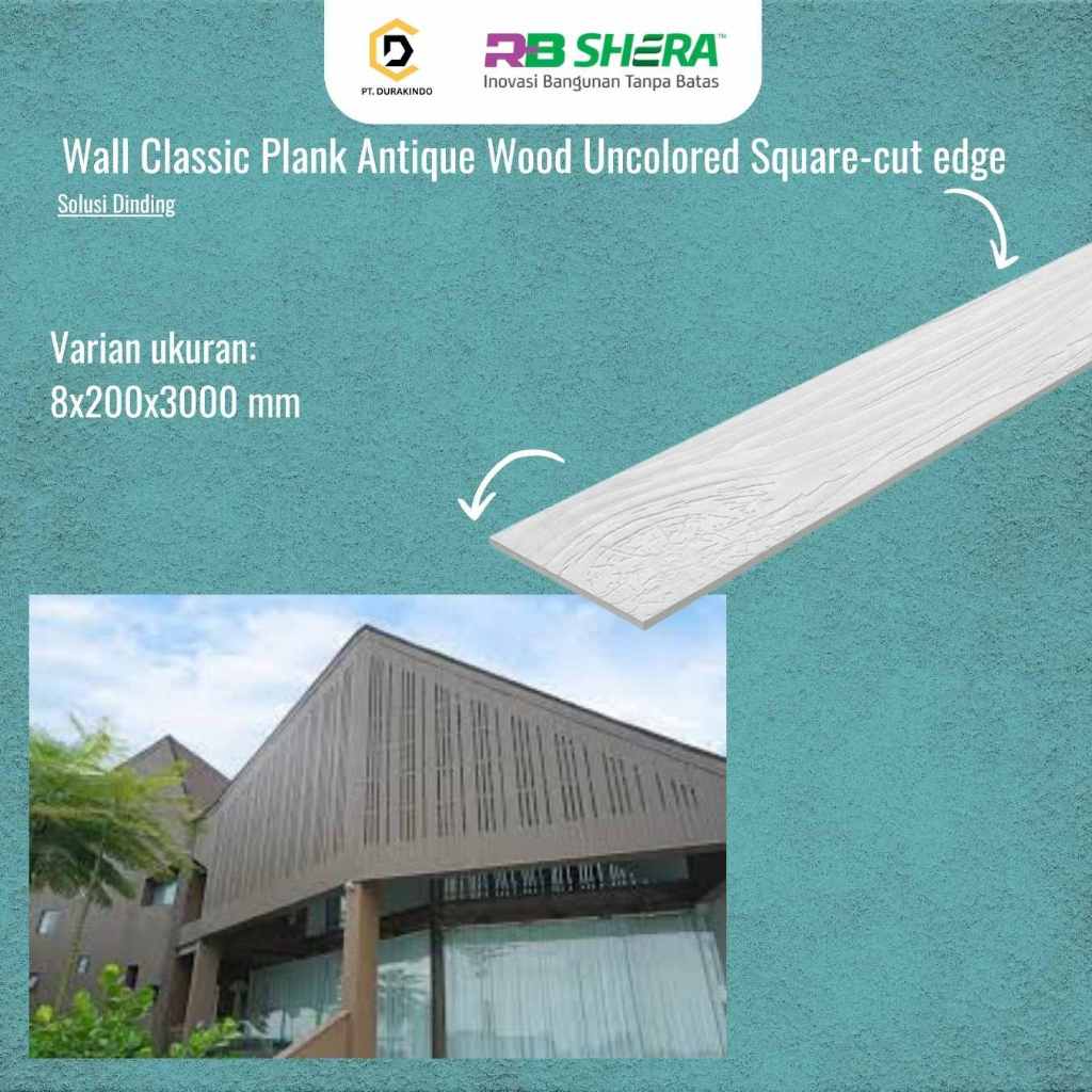 Jual RBShera Wall Classic Plank Antique Wood Uncolored Square-cut edge ...