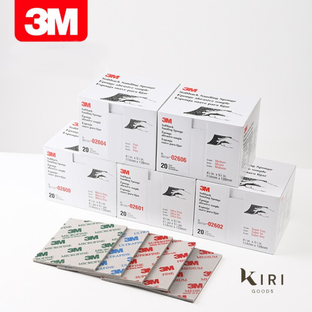 Jual 3M Sanding Sponge Box isi 20 Pcs Microfine Ultrafine Superfine ...