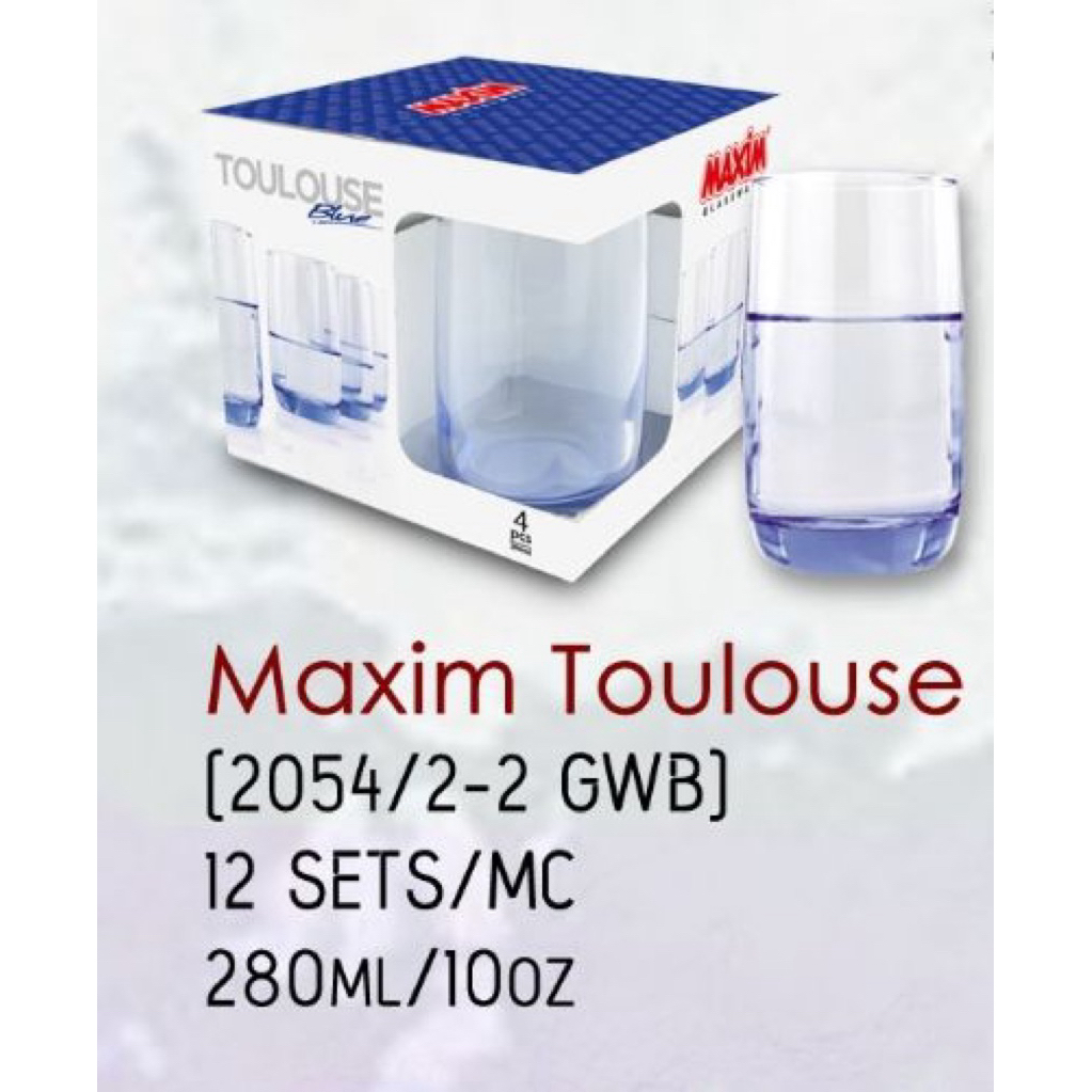 Jual Maxim Gelas Kaca Biru Toulouse 2054 Cafe 337 ml / Blue Glass Mug ...