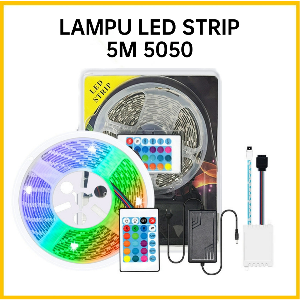 Jual Lampu Led Strip RGB 5M 5050 IP65 Waterproof 220V | Shopee Indonesia