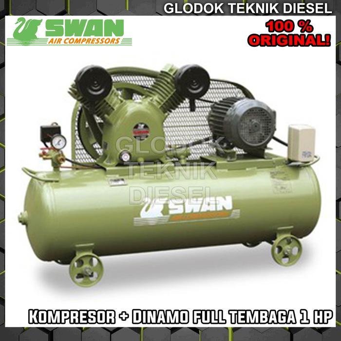 Jual SWAN Kompresor angin 1 HP + GX Engine Bensin Gasoline Air ...