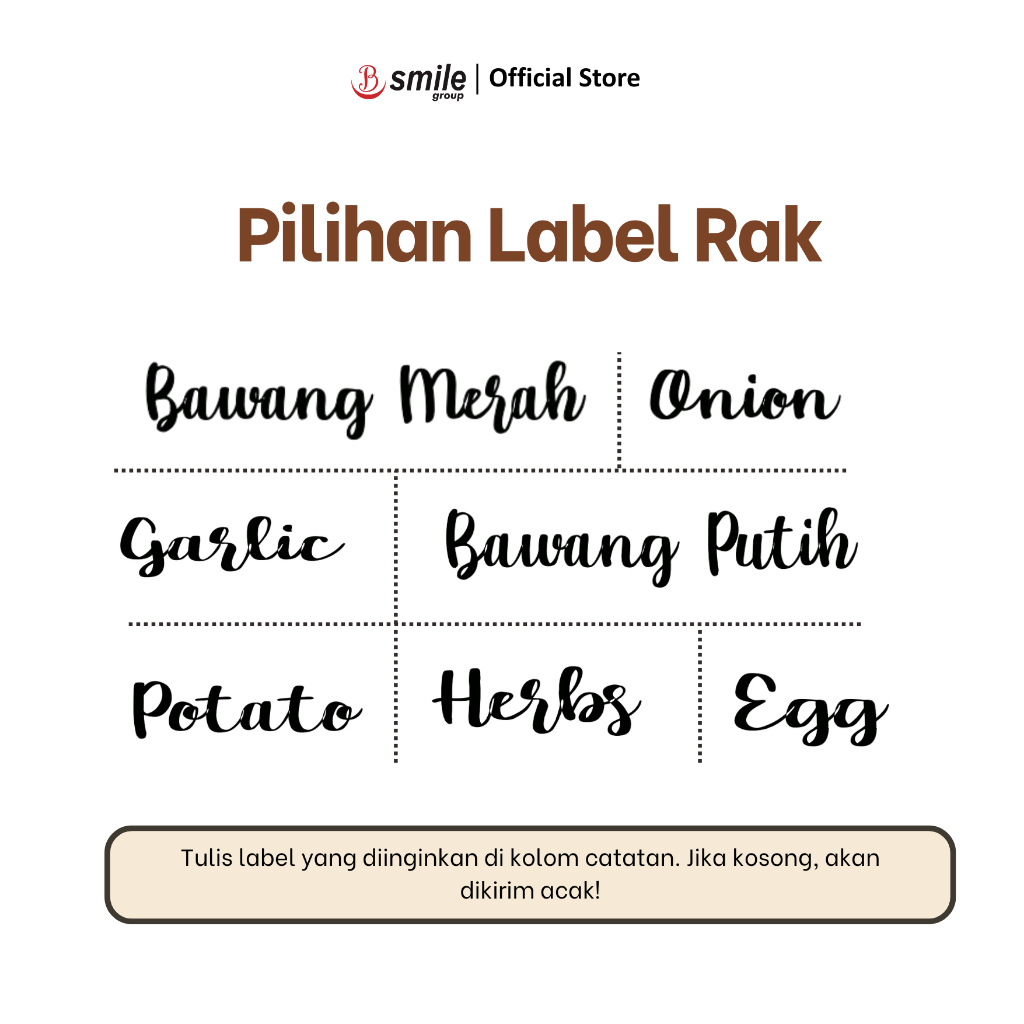 Jual B Smile - Stiker Label Produk Rak dan Toples | Shopee Indonesia
