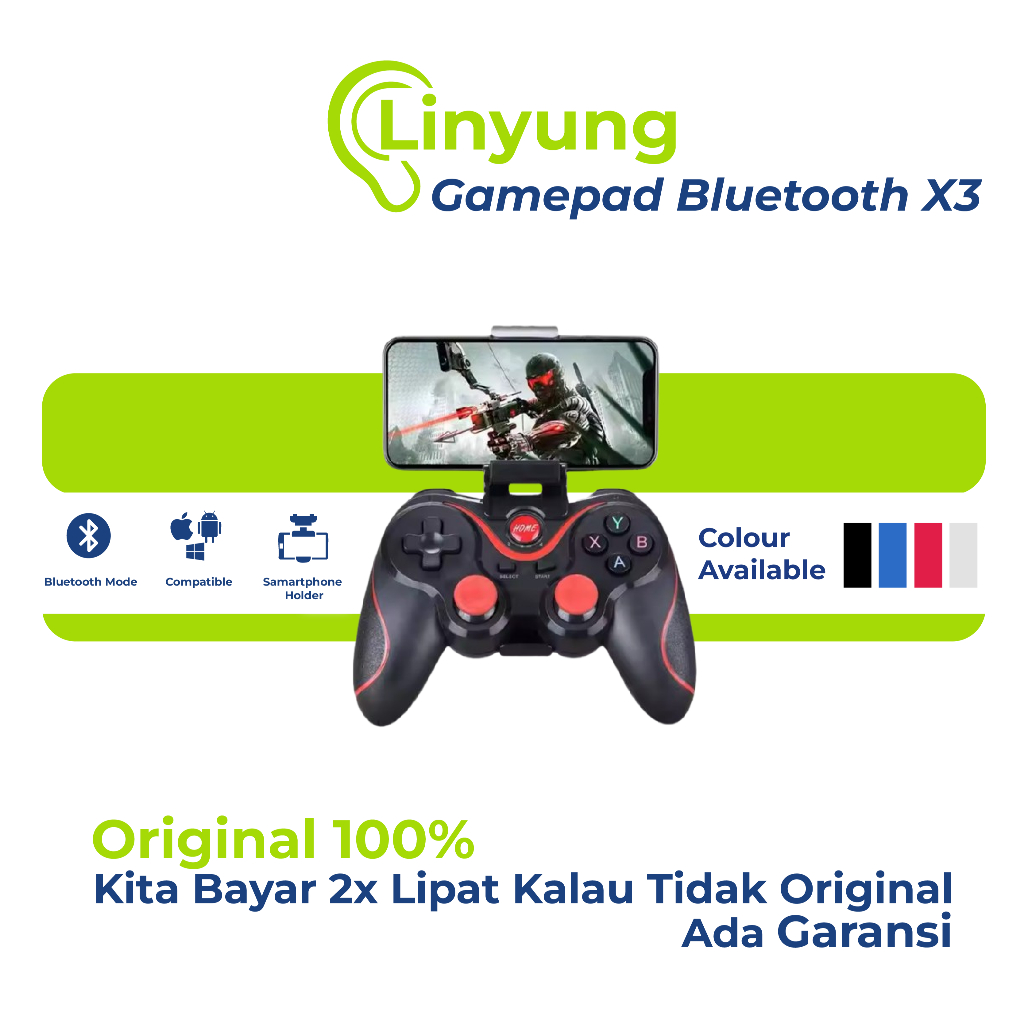 Jual Gamepad X3 Wireless Bluetooth Joystick – Controller Android, iOS ...