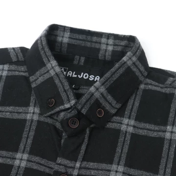 ALJOSA Kemeja Flanel Pria Lengan Panjang Hem Flannel Baju Cowok Motif Kotak Premium