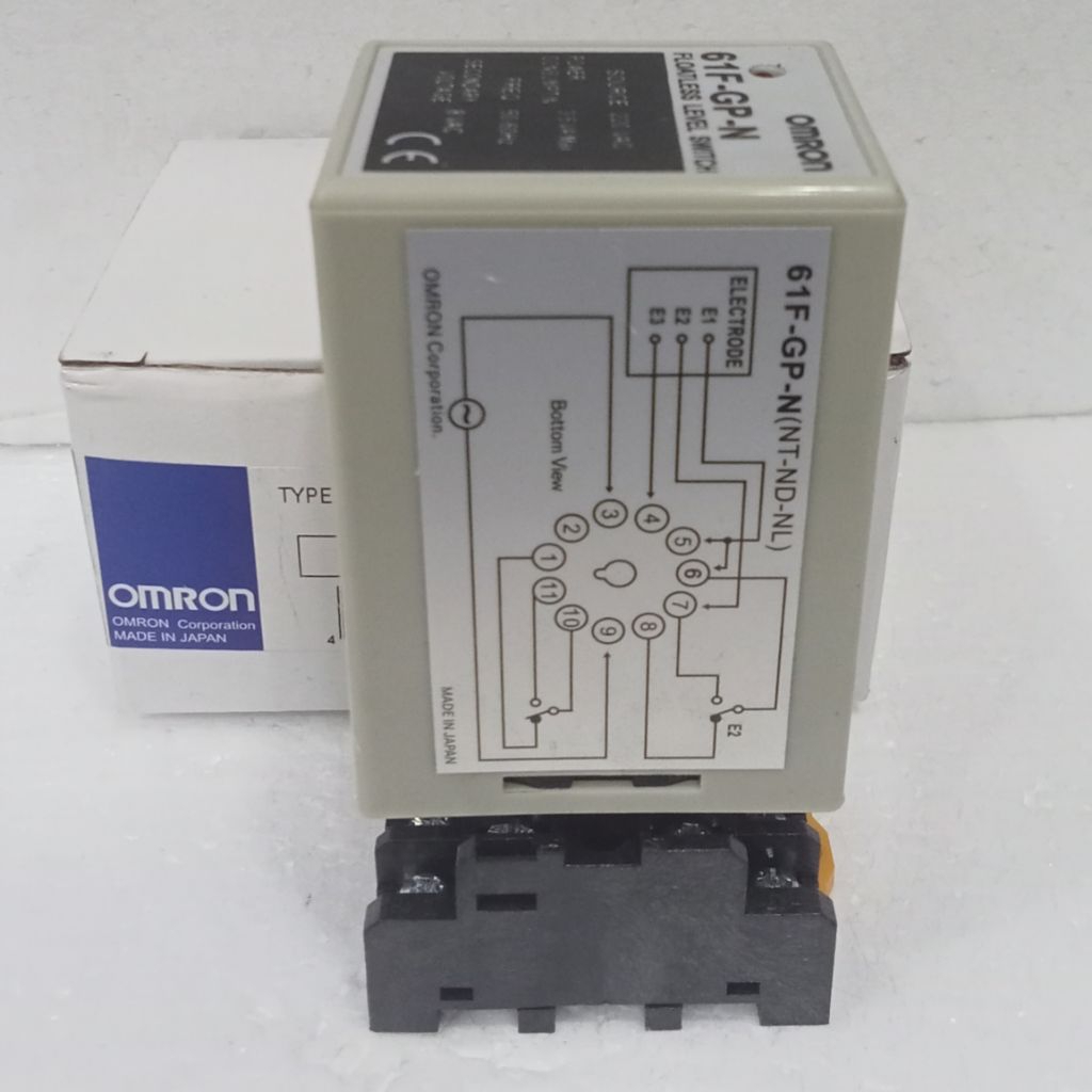 Jual floatless level switch Omron 61F-GP-N 61FGPN 220v plus socket ...