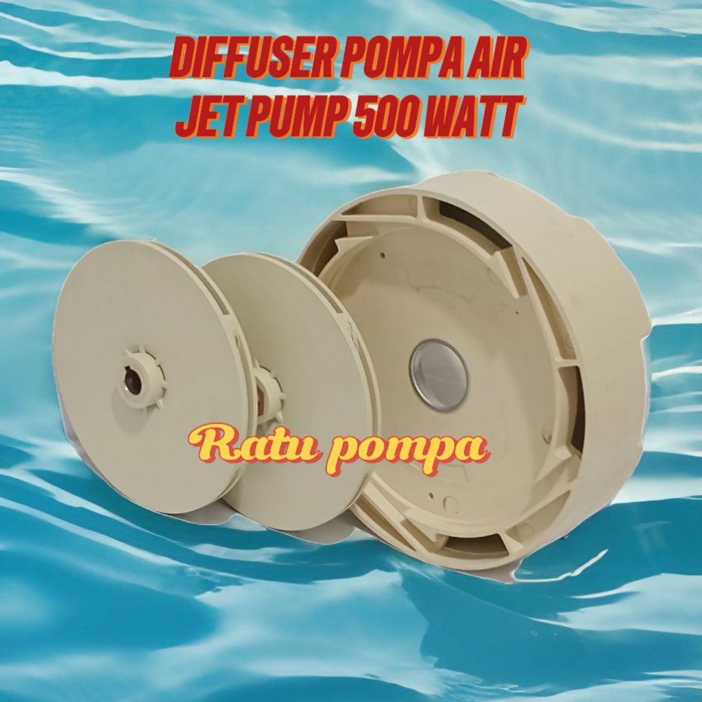 Jual DIFFUSER & IMPELLER POMPA AIR JET PUMP 500 WATT, HARGA SET / SPARE ...