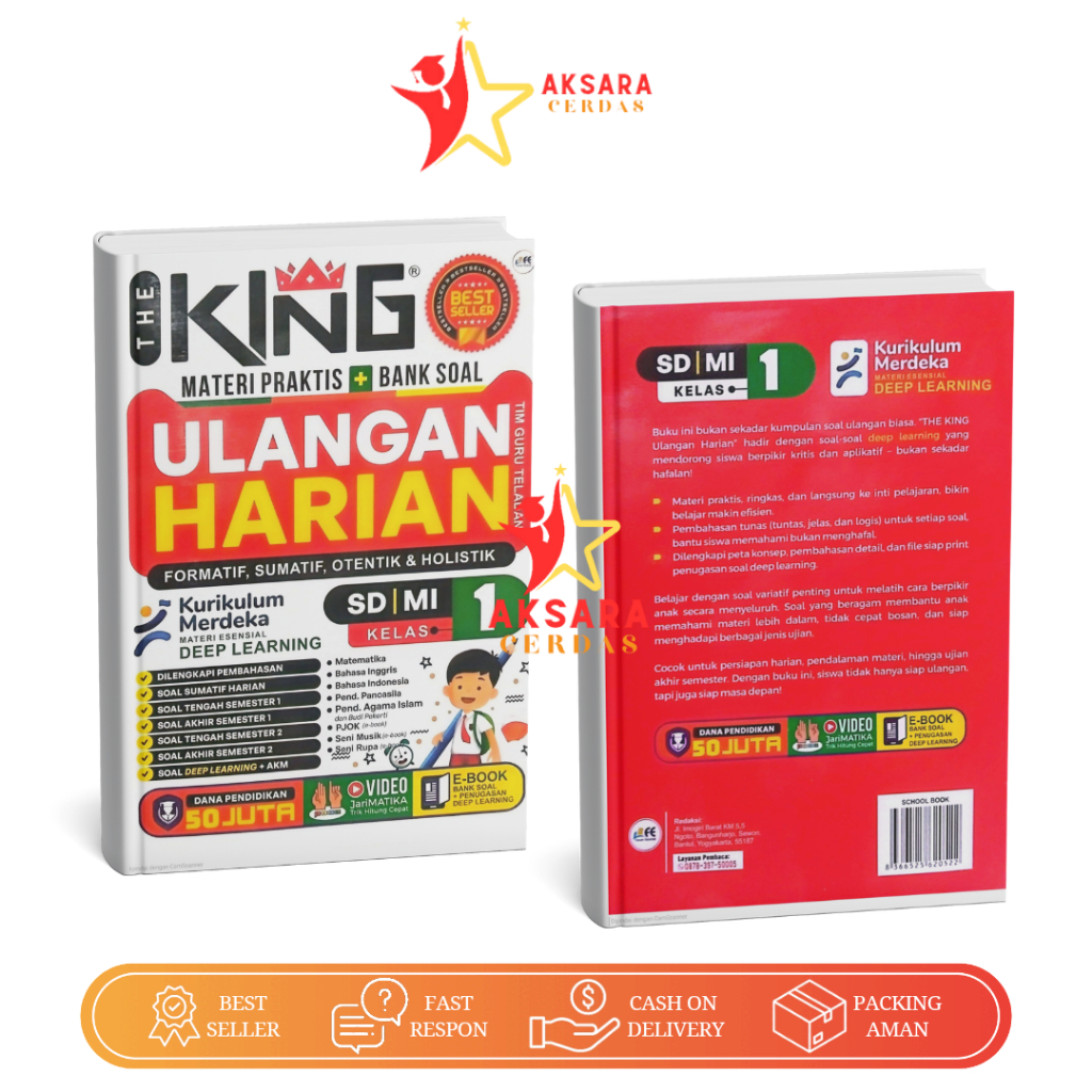 Jual Buku The King Ulangan Harian Kelas 1 SD MI Kurikulum Merdeka New ...
