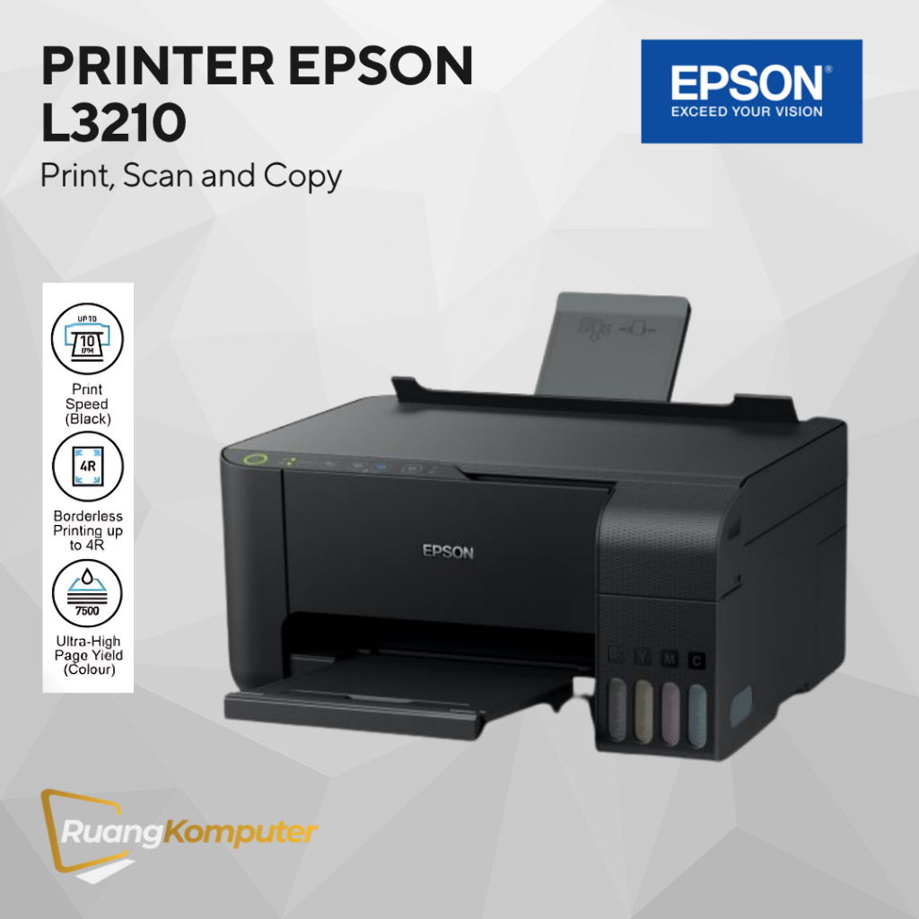 Jual EPSON L3210 PRINTER ALL IN ONE PRINT, SCAN & COPY INFUS TANK WARNA ...