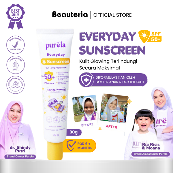 Jual Purela Skincare Sunscreen Anak SPF 50+ PA++++ Untuk Melindungi ...