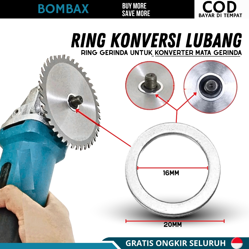 Jual Adapter Gerinda Circular Saw Ring Arbor Lubang Konverter Reducer ...