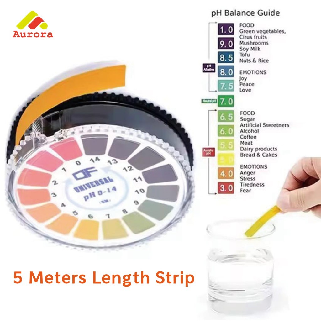 Jual 0-14PH Kertas Lakmus PH Paper Roll Indicator Universal Tester ...