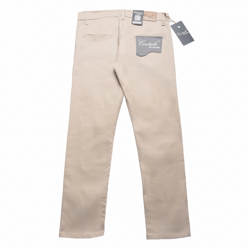 Jual Celana Chinos Panjang Pria Slim Fit Centula Original Krem | Shopee ...