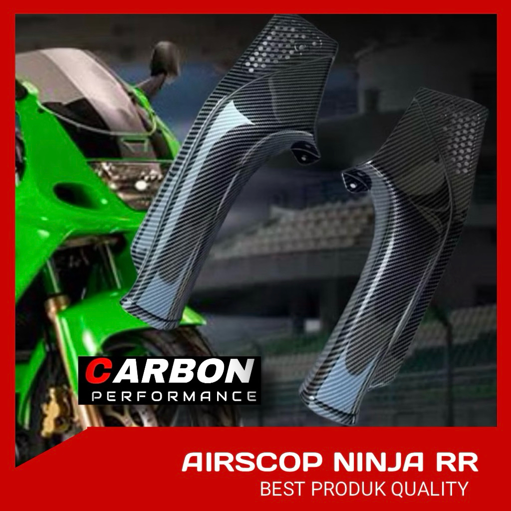 Jual COVER SAYAP CARBON AIRSCOOP NINJA RR OLD CARBON GLOSY SET KIRI ...