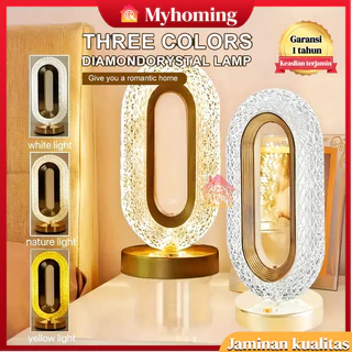 Lampu Meja LED Aesthetic 3 Warna Sentuh USB
