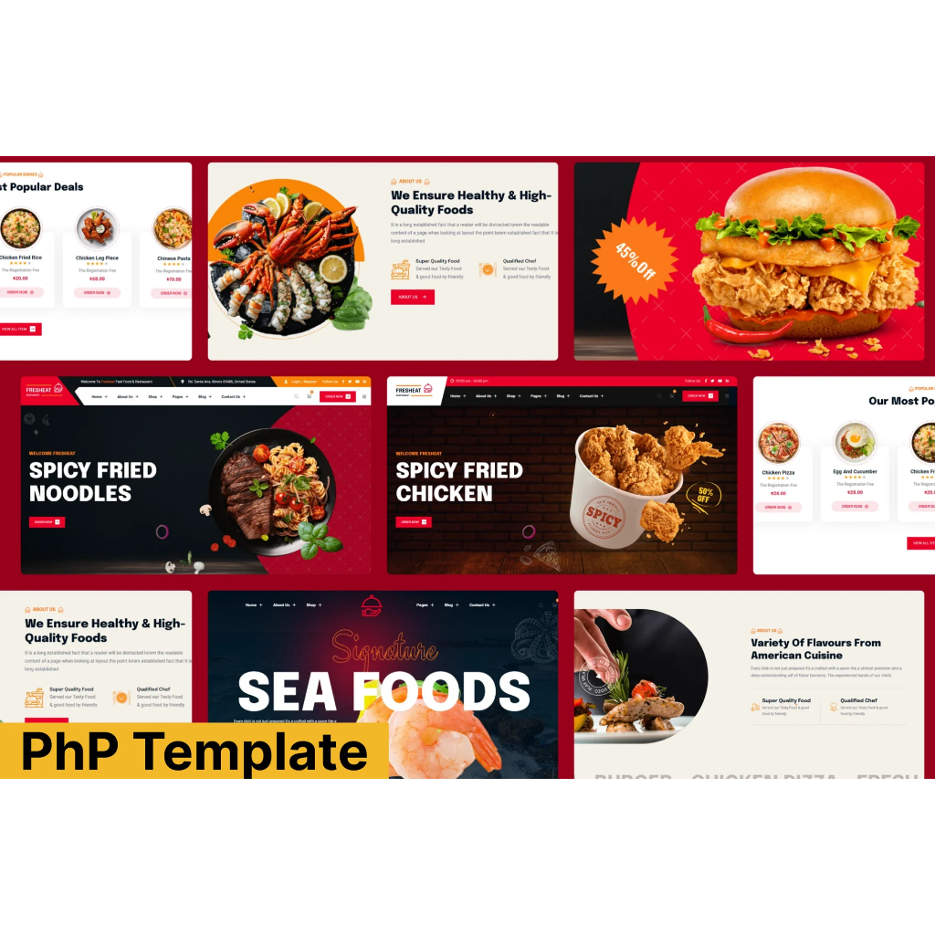 Fresheat - Template Website Food & Restaurant / PHP Template / Full Documentation