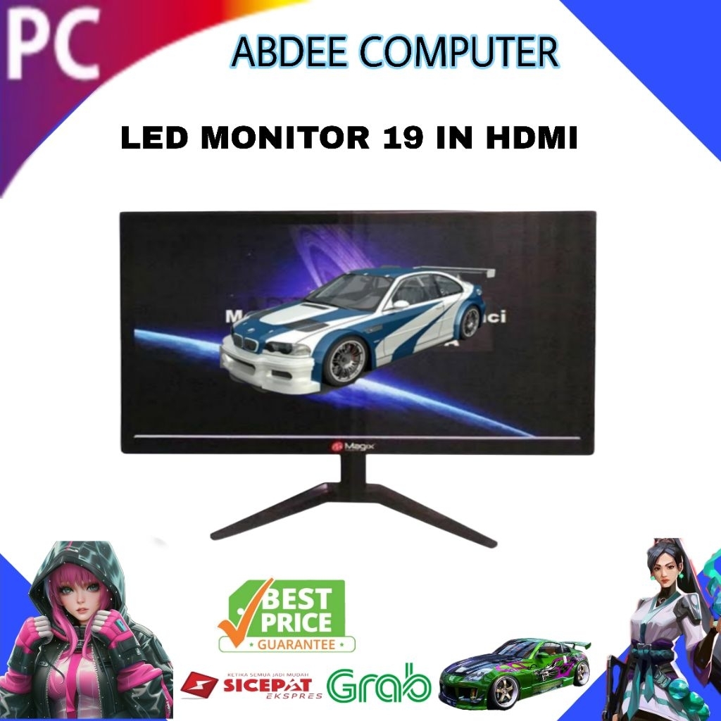 Jual LED MONITOR 19 IN MAGIX HDMI DAN VGA RESOLUSI 1400:900 GARANSI ...