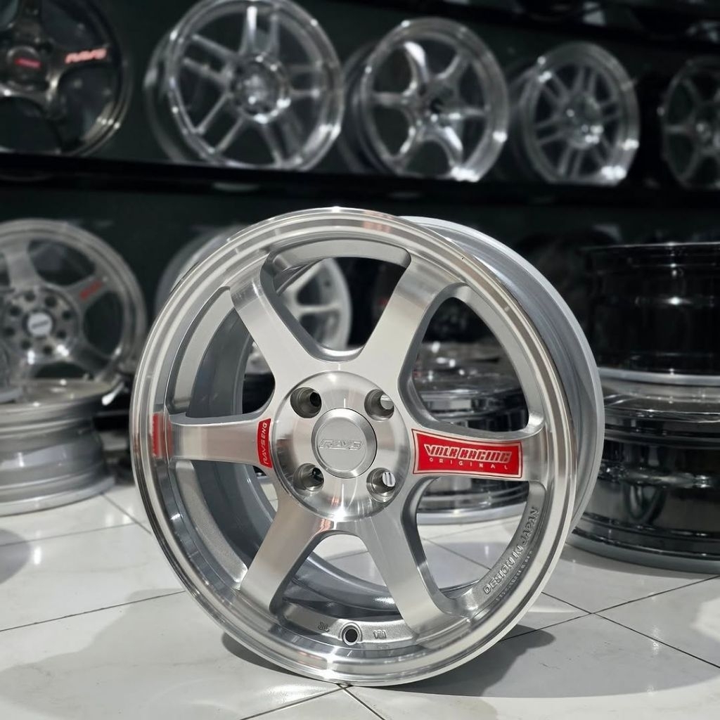Jual Velg Mobil R15 Rays Te37 SL, Warna Silver Polish Machine Face, Pcd ...