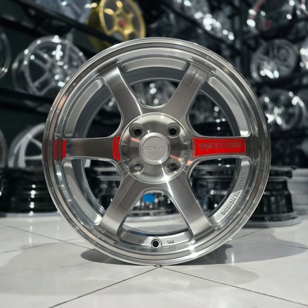 Jual Velg Mobil R15 Rays Te37 SL, Warna Silver Polish Machine Face, Pcd ...
