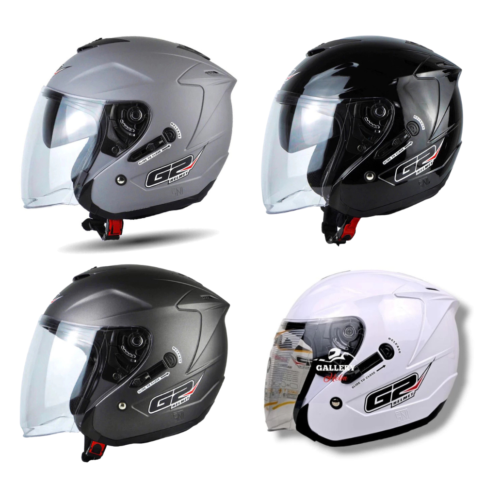 Jual HELM G2 OPTIMAX SOLID ALL VARIANT WARNA DOUBLE VISOR | MODEL INK ...