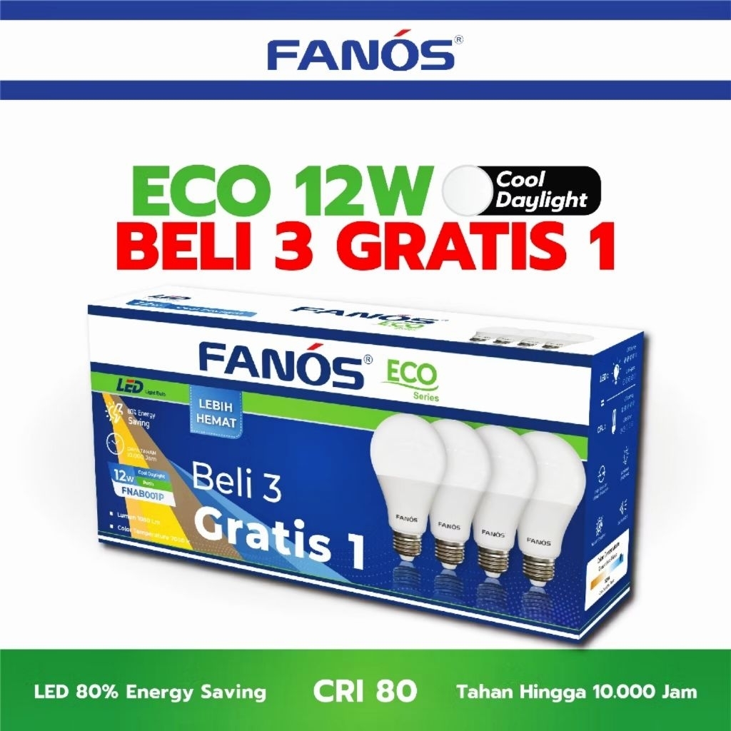 Jual Led Multipack Fanos 7w 9w 12w (Paket 4 Lampu) - Lampu Led Fanos ...