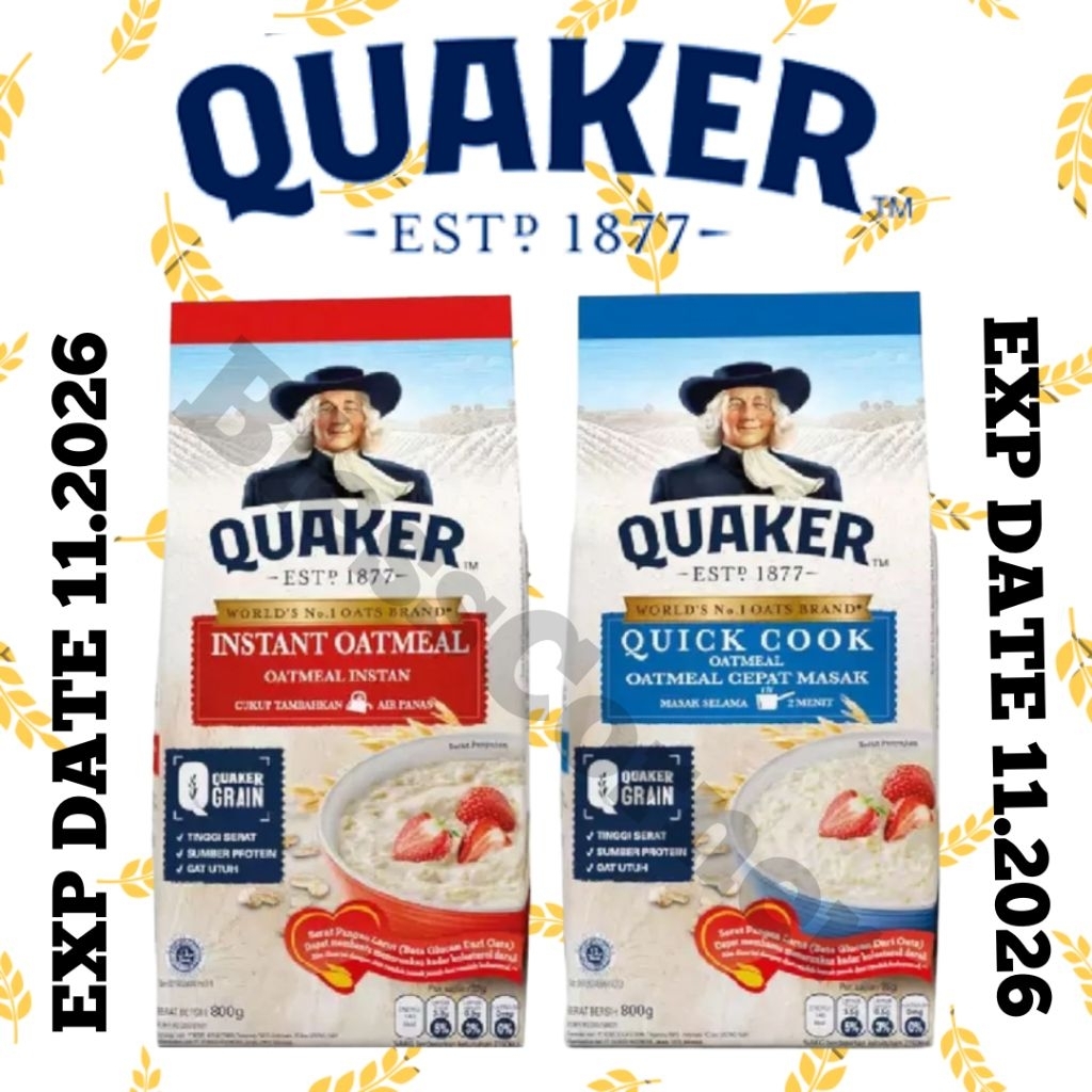Jual Quaker Oat 800 Gr Quaker Oatmeal Quaker Rolled Oat | Shopee Indonesia