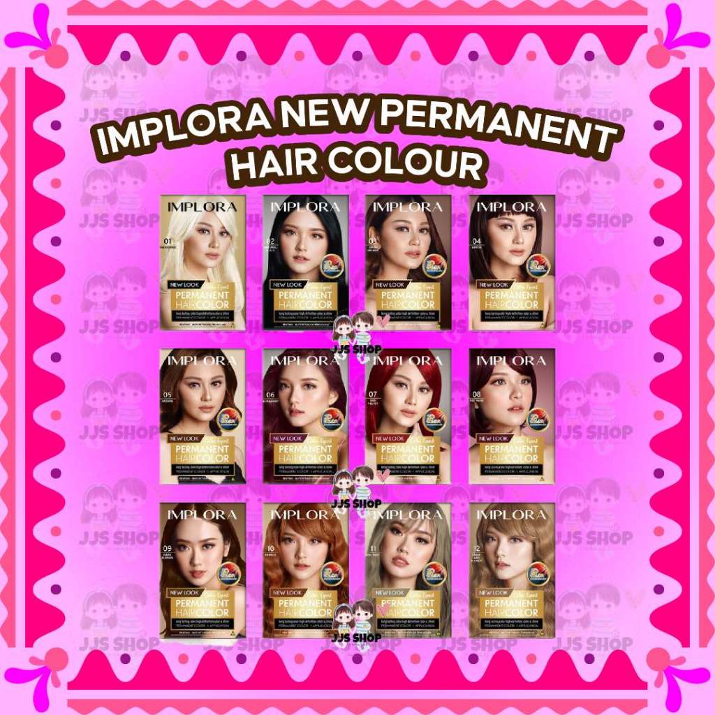 Jual IMPLORA NEW PERMANENT HAIR COLOUR Cat Rambut | Pewarna Rambut ...