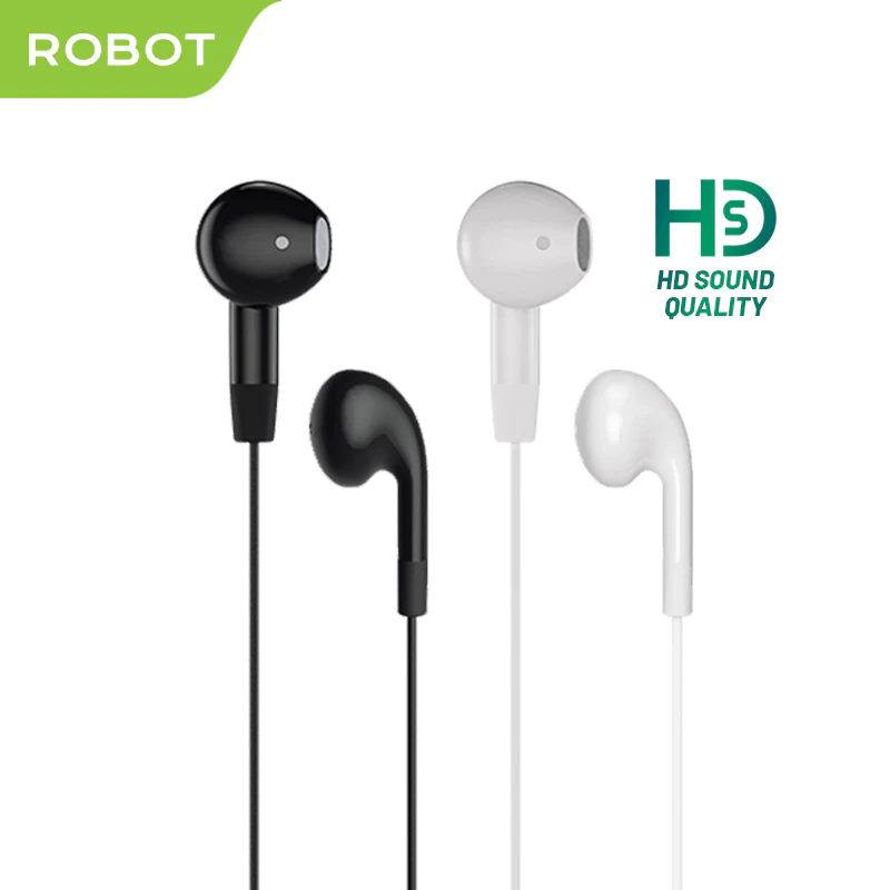 ROBOT Headset Kabel Earphone InEar Headset Musik Headset Kabel Telpon Android/iPhone Wired Headset RE50 Original