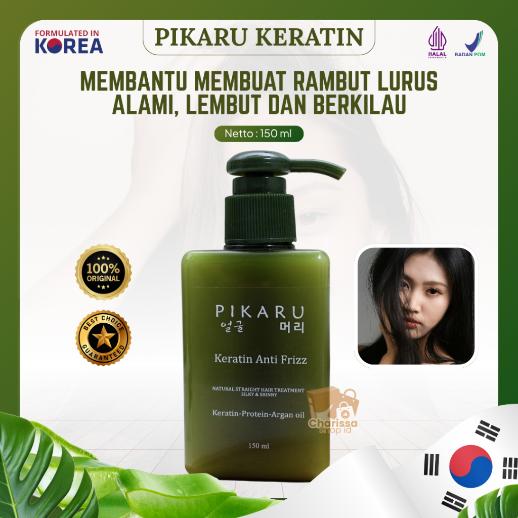 Jual Pikaru Keratin Hair Treatment 150ml Anti Frizz Natural Straight ...