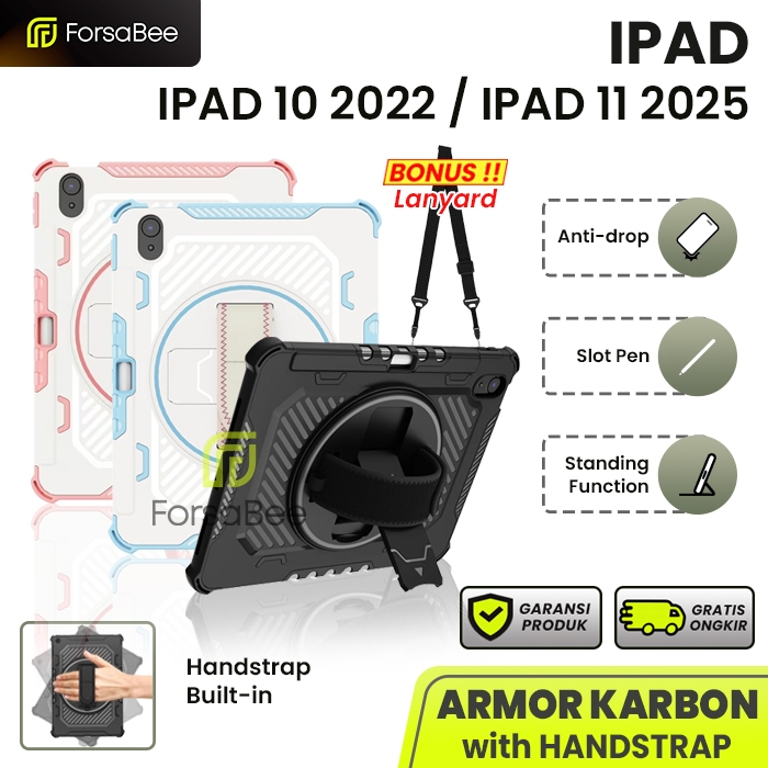 Herize Case Compatible With IPad (A16) 11th 2025/10th Generation 2022 With Screen Protector Pen Holder | Heavy Duty Shockproof Rugged Protective Case W/Handle Shoulder Strap - Color Black | Guatemala - View #14