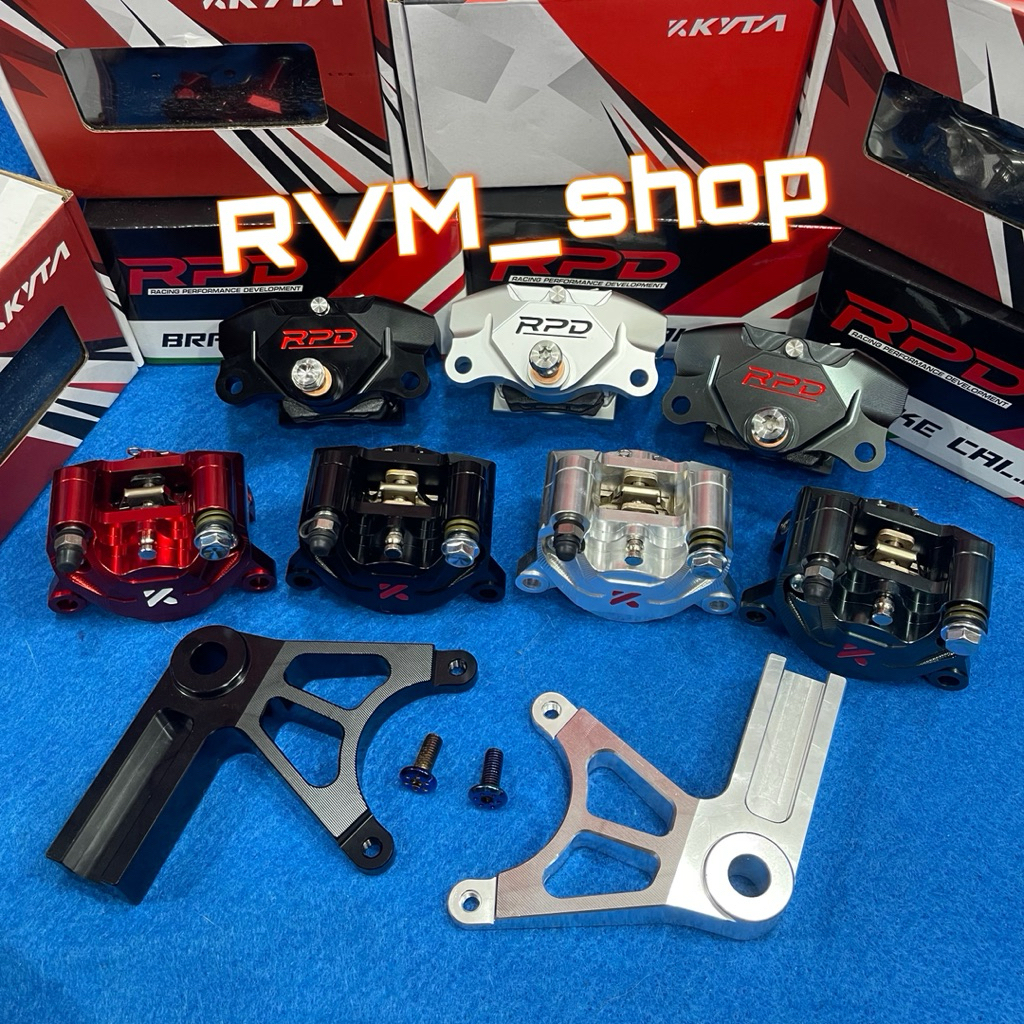Jual PAKET KALIPER RPD KYTA/KYTACO RACEPRO 2P CNC ORIGINAL+BREKET CNC ...