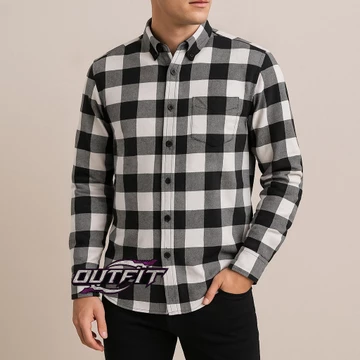 Kemeja Flanel Impor Lengan Panjang Pria Wanita Premium Distro (Outfit Flanel)