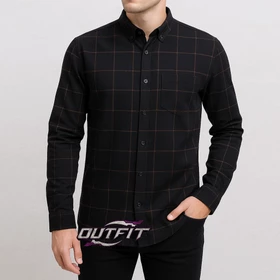 Kemeja Flanel Lengan Panjang Pria Berkualitas Bahan Flanel Super Halus Dan Import (Outfit