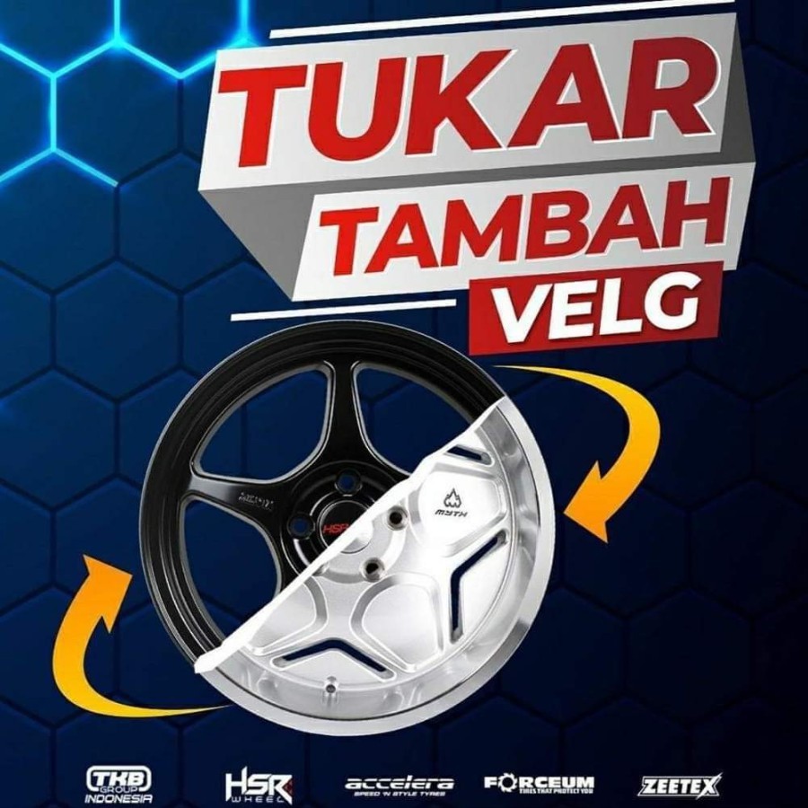 Jual VELG MOBIL AVANZA,LIVINA,AGYA R16 TYPE HSR HANE 5337 LEBAR 6,5 ...