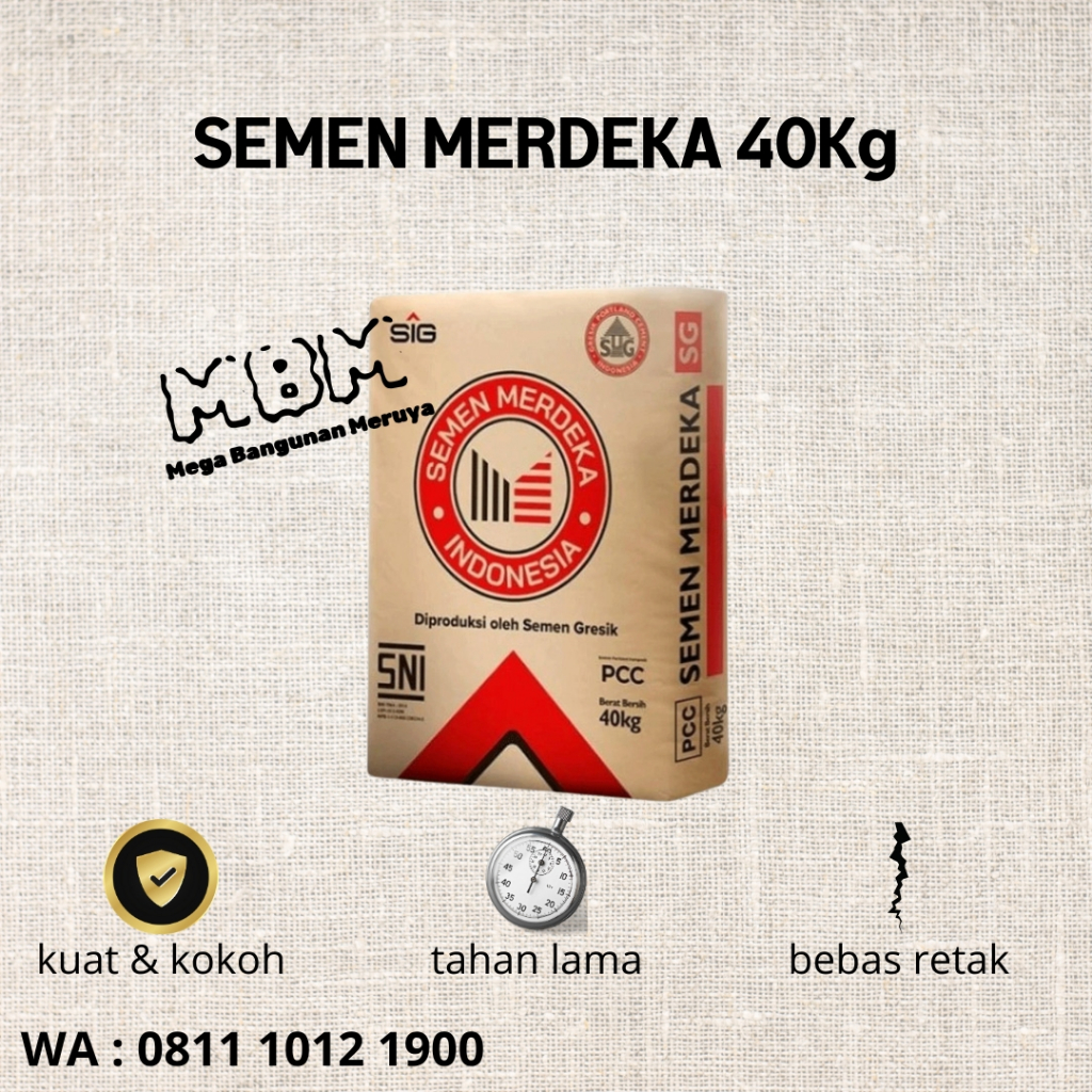 Jual Semen Merdeka 40 Kg Semen Merdeka Semen Pcc Merdeka 40kg | 100 Sak ...