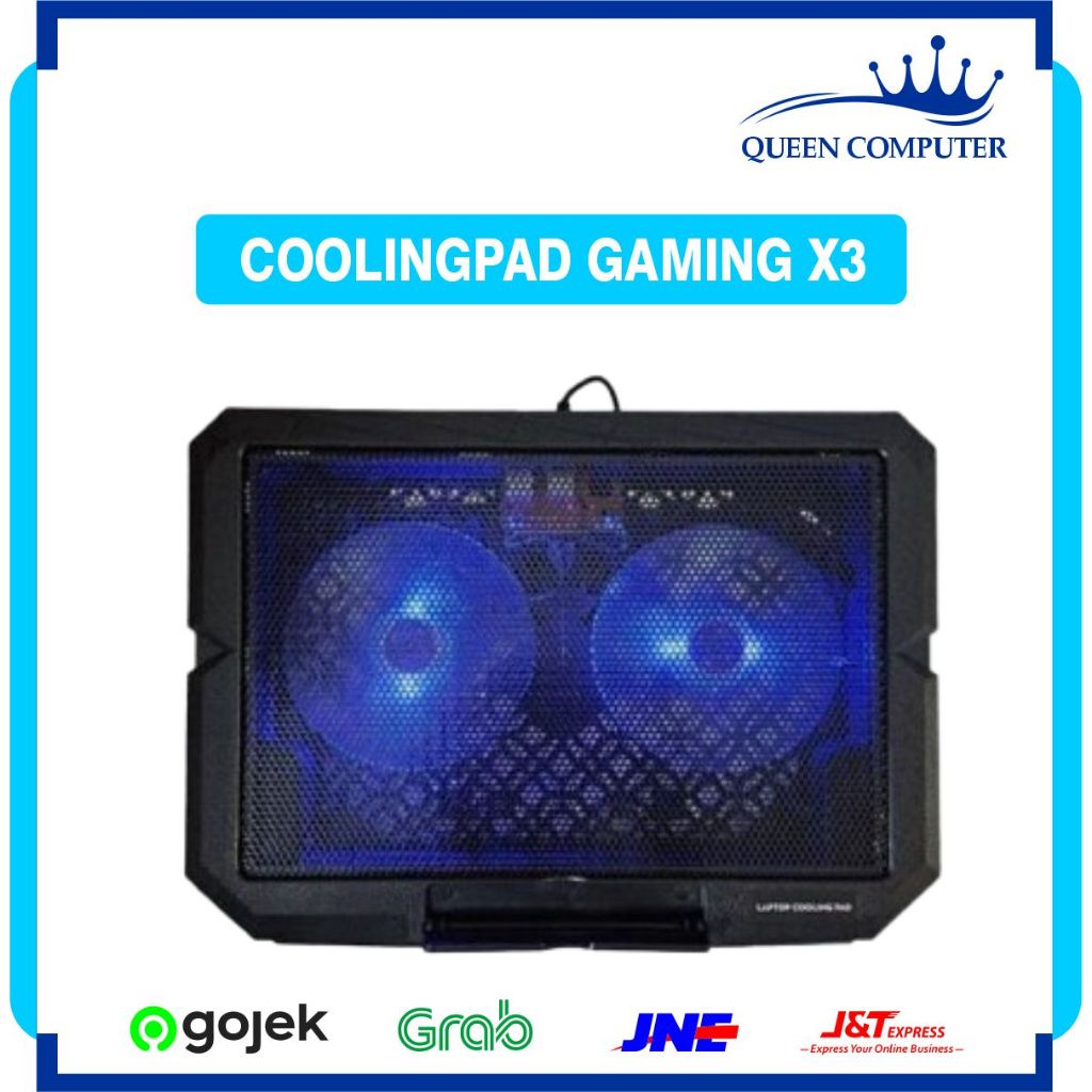 Jual Cooling Pad Laptop X3 Coolingpad Notebook Coller 2 Fan Colingpad ...