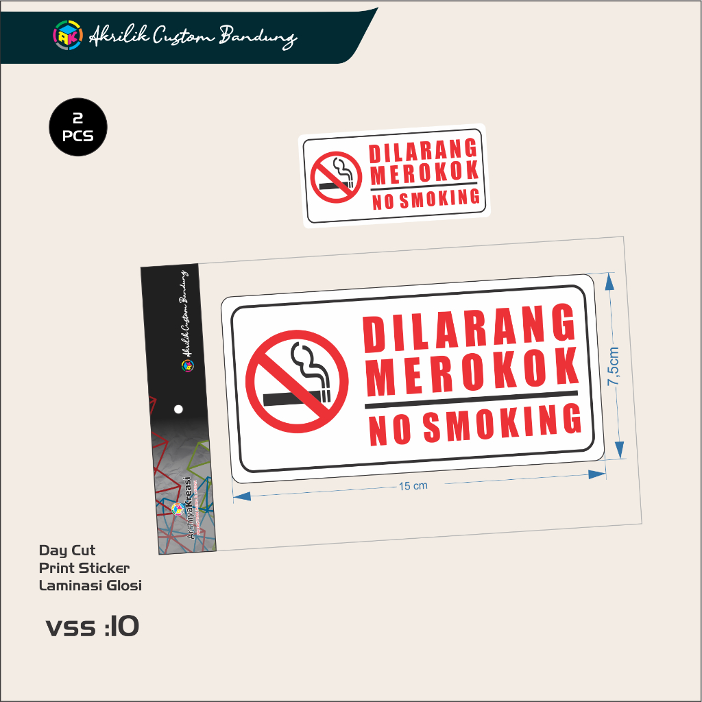 Jual STICKER PACK DILARANG MEROKOK V.10 | Shopee Indonesia